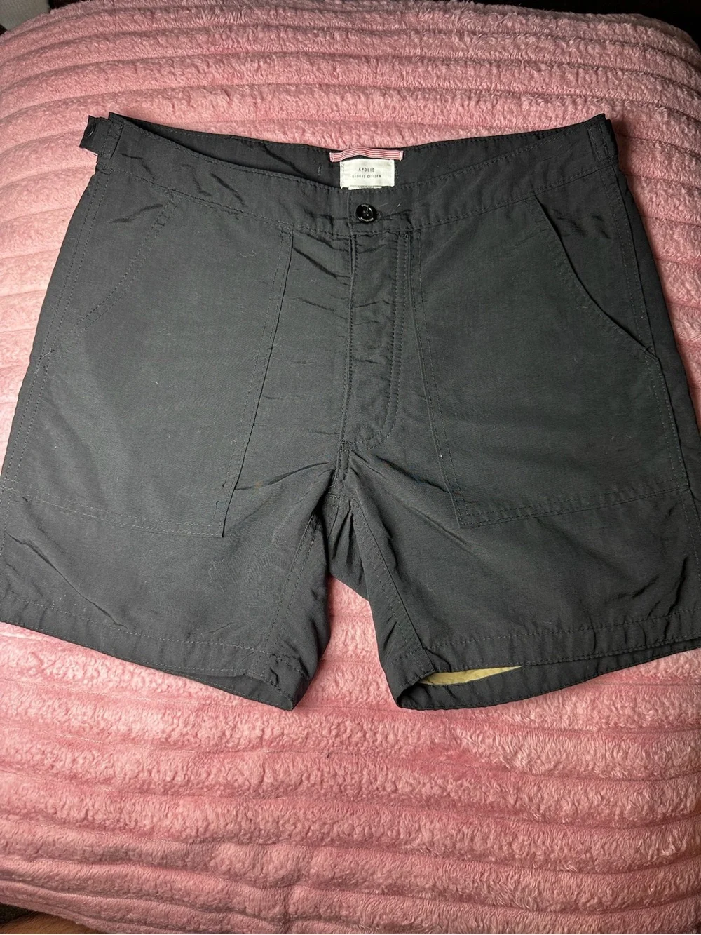 Men's Black Casual Pocket Shorts